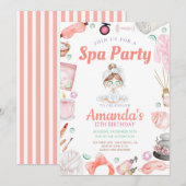 Elegante Spa dag verjaardag Kaart (Voorkant / Achterkant)