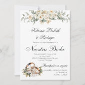 Elegante Spaanse bruiloft uitnodiging (Voorkant)