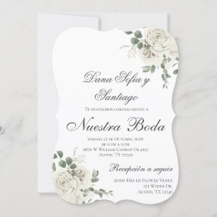 Elegante Spaanse bruiloft uitnodiging