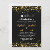 Elegante sparkle Dual Birthday Soiree Uitnodiging (Voorkant)