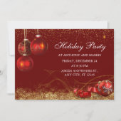 Elegante sparkle kerstbal kaart (Voorkant)