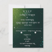 Elegante Sparkle Wedding RSVP Kaartje (Voorkant)