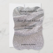 Elegante Sparkly Silver bruiloft uitnodigingen (Achterkant)
