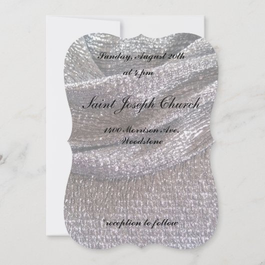 Elegante Sparkly Silver bruiloft uitnodigingen (Achterkant)