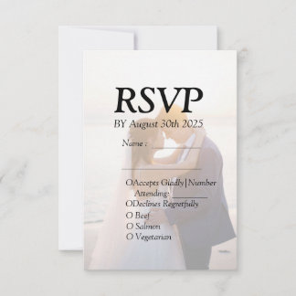 Elegante speciale RSVP trouwuitnodigingskaart Kaartje