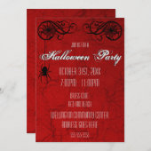 Elegante Spiderweb Party uitnodiging (Voorkant / Achterkant)