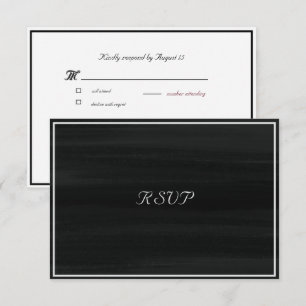 Elegante spoeling met inkt RSVP Kaartje