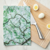 Elegante Spooky Leaves & Branches Keukenhanddoek (Quarter Fold)