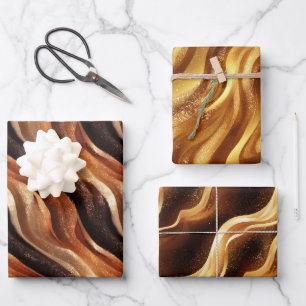 Elegante sprankelende fantasie zandduin texturen inpakpapier vel