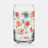 Elegante Spring Boho Chic Green Wildflower Blikvorm Glas (Links)