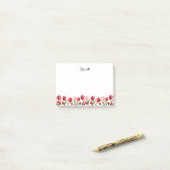 Elegante Spring Flower Tulip Roze en Rood Post-it® Notes (Op bureau)