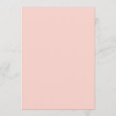 Elegante Spring Roos Blush Roze Lijst bruiloft Menu (Achterkant)