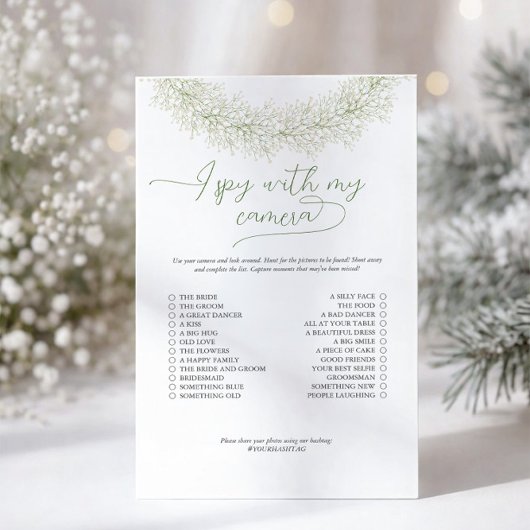 Elegante Spy Met Camera Bruiloft Borrel Flyer