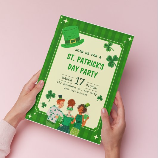 Elegante St. Patrick's Day-feestuitnodiging Kaart