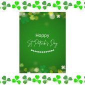 Elegante St. Patrick's Day Shamrock Briefkaart