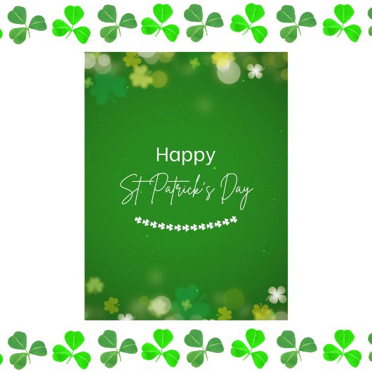 Elegante St. Patrick's Day Shamrock Briefkaart