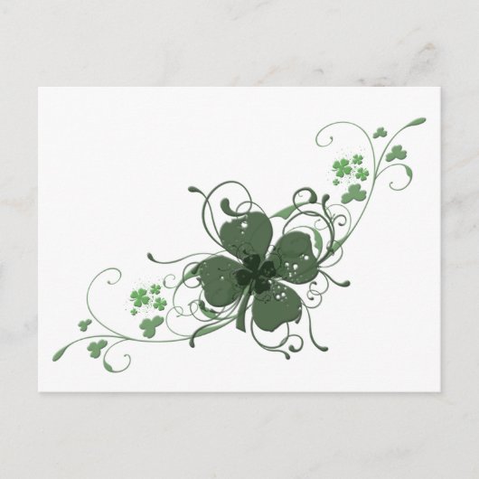 Elegante St. Patrick's Day Shamrock Design Art Briefkaart (Voorkant)