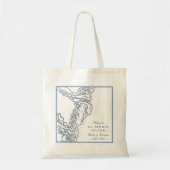 Elegante St. Simons Island Georgia Marine Kaart Br Tote Bag (Voorkant)