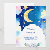 Elegante Stardust Night Sky Verjaardag Kaart (Voorkant / Achterkant)