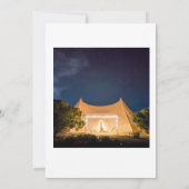 Elegante Stargazing Tent bruiloft uitnodiging Kaar (Achterkant)