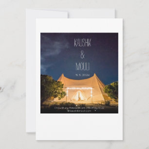 Elegante Stargazing Tent bruiloft uitnodiging Kaar
