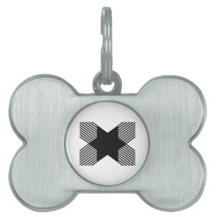 Elegante start met letter X monogram Huisdieren Naamplaatje