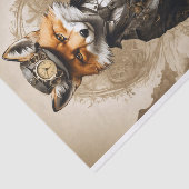 Elegante Steampunk Fox Tissuepapier (Detail)