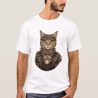 Elegante Steampunk Kat - Victoriaanse Herenkat T-shirt