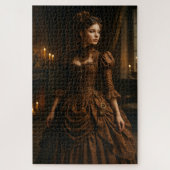 Elegante Steampunk Victoriaans Lady in Brown Legpuzzel (Verticaal)