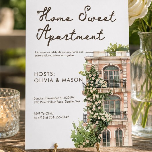 Elegante stedelijke appartement housewarming kaart