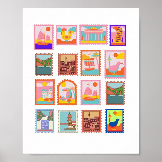 ELEGANTE STEMPELS KUNST Poster (Voorkant)