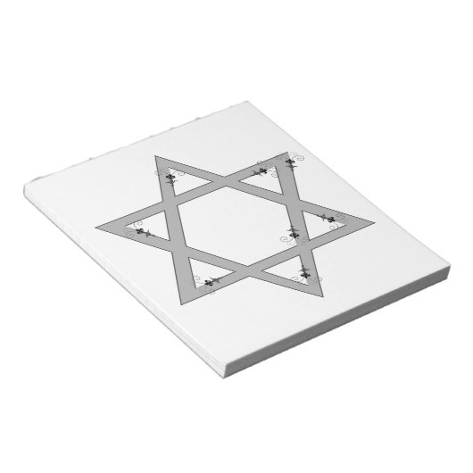 elegante ster van david notitieblok (Schuin)