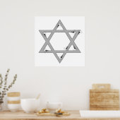 elegante ster van david poster (Keuken)