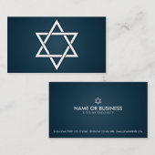 elegante ster van david visitekaartje (Voorkant / Achterkant)