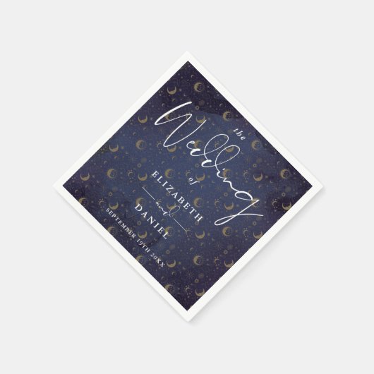 Elegante sterren en stemming hemelse mystieke brui servet (Hoek)