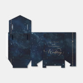 Elegante Sterrennacht bruiloft hemelse bruiloft Bedankdoosjes (Uitgevouwen)