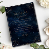 Elegante Sterrennacht bruiloft hemelse bruiloft Kaart