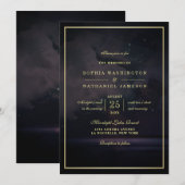 Elegante Sterrennacht Sky Wedding Kaart (Voorkant / Achterkant)