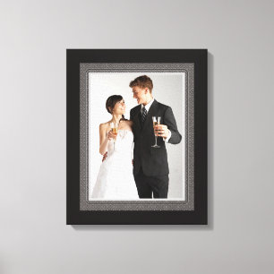 Elegante  stijl bruiloft foto Lijst Canvas Afdruk