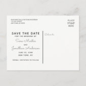 Elegante stijl | Foto's opslaan datum Aankondigingskaart (Achterkant)