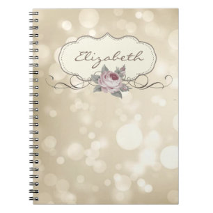 Elegante stijlvol ,Bokeh,Roos Notitieboek