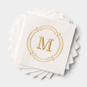Elegante stijlvolle achternaam Monogram Folie Servetten
