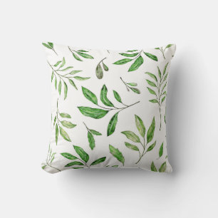 Elegante Stijlvolle Begroeiing Botanisch Huisje Bl Kussen
