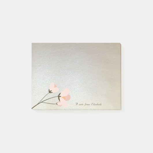 Elegante stijlvolle bloem post-it® notes (Voorkant)