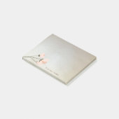Elegante stijlvolle bloem post-it® notes (Schuin)