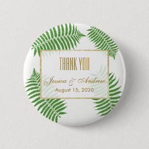 Elegante stijlvolle Bracken bruiloft Ronde Button 5,7 Cm