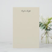 Elegante Stijlvolle Chic Gewone Handgeschreven Scr Briefpapier (Staand voorkant)