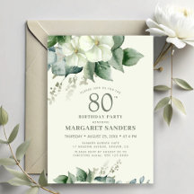 Elegante stijlvolle chic vrouwelijke bloem 80ste v