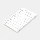 Elegante stijlvolle chique to-do list handschrift  post-it® notes (Schuin)