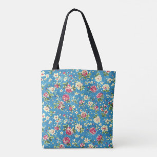 Elegante stijlvolle cute botanische bloem draagtas